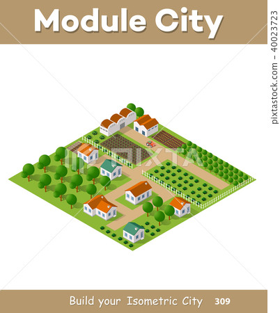 Isometric vector nature rural 40023723