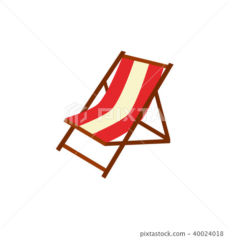 Vector flat beach lounger icon 40024018