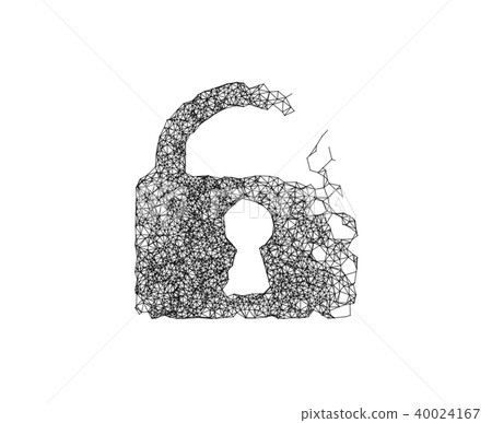 network security, hack, data leak, breach, lock 40024167