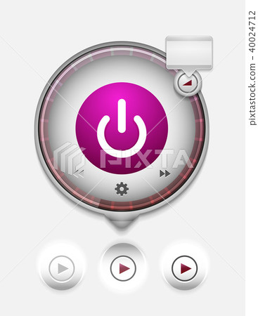 图库插图: start power button, ui icon design, on off symbol