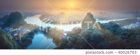 Li River and Karst mountains Guilin, Yangshuo 40026703