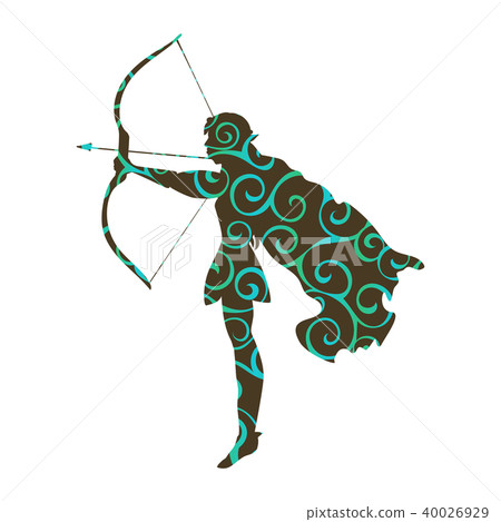 Elf pattern silhouette ancient mythology fantasy 40026929