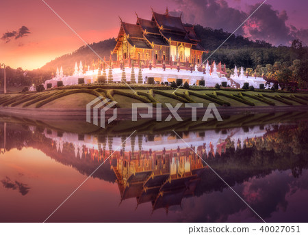 Royal Flora Ratchaphruek Park at sunset Chiang Mai 40027051