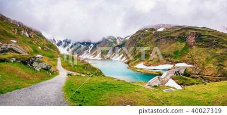 andscape almost snow-capped mountain 40027319