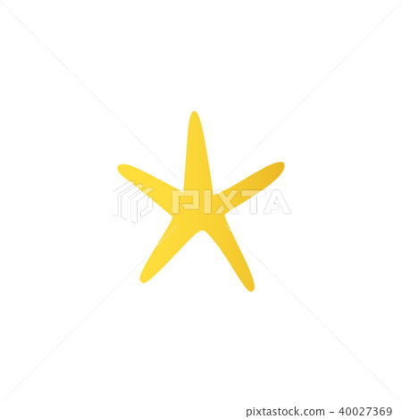 Vector cartoon yellow starfish icon 40027369