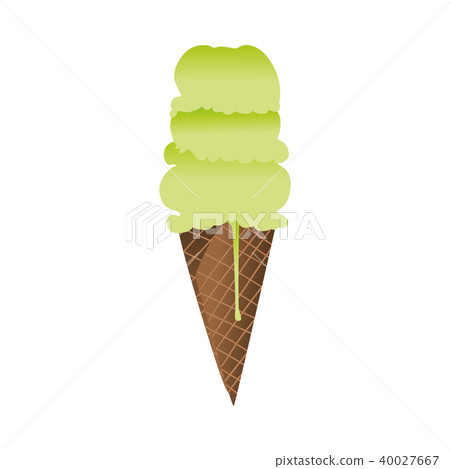 Vector cartoon ice cream dessert sweet food icon 40027667