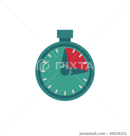 Flat stopwatch illustration isolated on white... - Stock Illustration ...