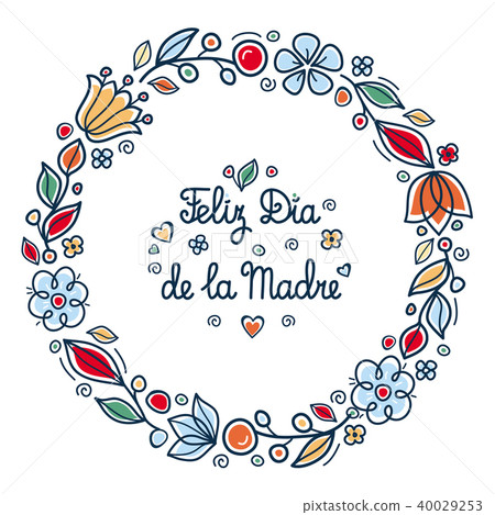 Happy mother's day greeting card in Spain. Happy mother's day greeting card in Spain. 40029253