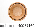 Wooden bowl isolated on white background 40029469