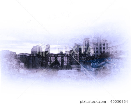Building in the city on watercolor painting. Building in the city on watercolor painting. 40030564