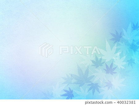 藍色秋葉夏天背景 藍色秋葉夏天背景 40032381