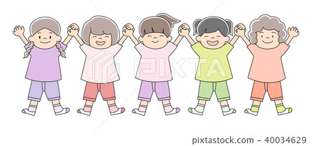 4 infants _ Banzai _ side by side _ girls 40034629