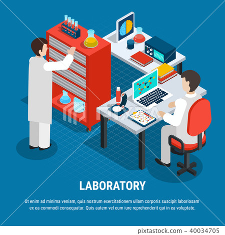 Medical Laboratory Isometric Concept Medical Laboratory Isometric Concept 40034705