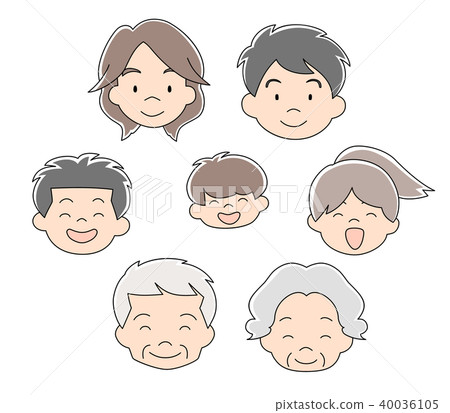 Large family _ list _ smile icon Large family _ list _ smile icon 40036105