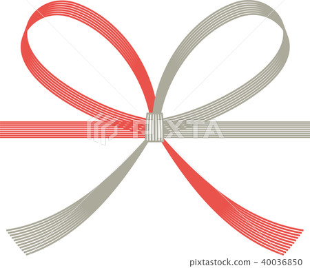 Round red and white mizuhiki Round red and white mizuhiki 40036850