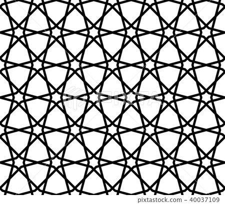 Seamless geometric ornament  40037109