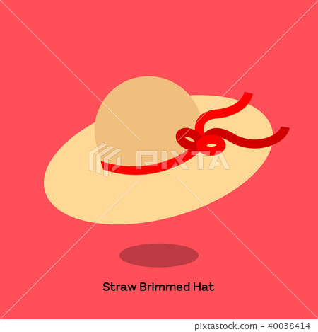 STRAW BRIMMED HAT STRAW BRIMMED HAT 40038414