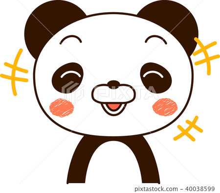熊貓例證逗人喜愛的表情笑 熊貓例證逗人喜愛的表情笑 40038599
