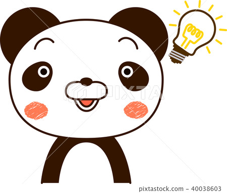 熊貓例證逗人喜愛的表情 熊貓例證逗人喜愛的表情 40038603