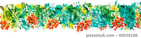 Brush stroke oak leaf frame.  40039186