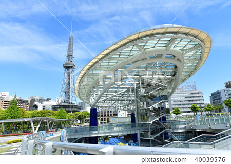 Nagoya TV tower and oasis 21 in spring 40039576