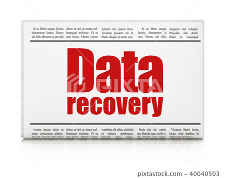 Information concept: newspaper headline Data Recovery Information concept: newspaper headline Data Recovery 40040503