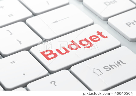 Banking concept: Budget on computer keyboard background Banking concept: Budget on computer keyboard background 40040504
