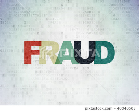 Protection concept: Fraud on Digital Data Paper background Protection concept: Fraud on Digital Data Paper background 40040505