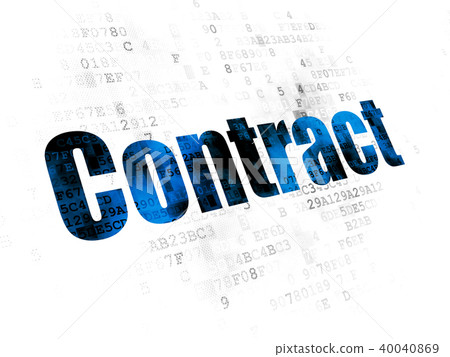 Finance concept: Contract on Digital background 40040869