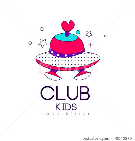 Kids club logo, design element, label for development, educational or sport center vector 40040870