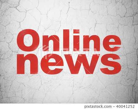 News concept: Online News on wall background News concept: Online News on wall background 40041252