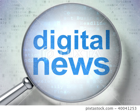 News concept: Digital News with optical glass News concept: Digital News with optical glass 40041253
