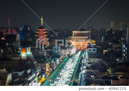 Asakusa cityscape night view (Taito-ku, Tokyo) *March 2018 40042133