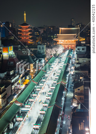 Asakusa cityscape night view (Taito-ku, Tokyo) *March 2018 40042135