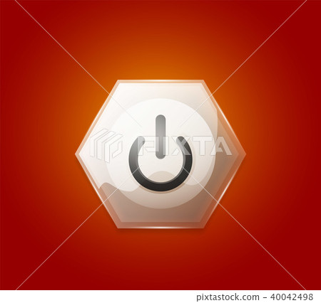 Glass transparent effect power start button, on off icon, vector UI or app symbol design Glass transparent effect power start button, on off icon, vector UI or app symbol design 40042498