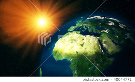 Realistic Planet Earth from space - Stock Illustration [40044771] - PIXTA