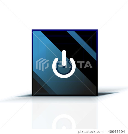 Power button icon, start symbol, web design UI or application design element 40045604