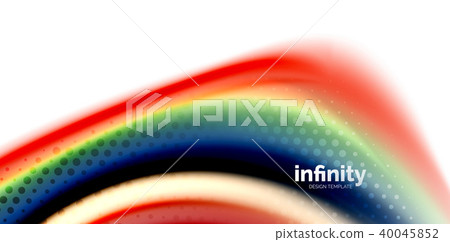 Vector 3d fluid colors wave background, flowing abstract shape with dotted texture, liquid mixed 40045852