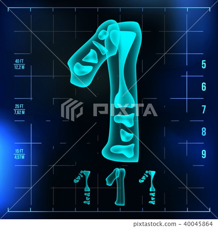 1 Number Vector. One Roentgen X-ray Font Light Sign. Medical Radiology Neon Scan Effect. Alphabet 1 Number Vector. One Roentgen X-ray Font Light Sign. Medical Radiology Neon Scan Effect. Alphabet 40045864