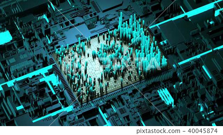 Abstract numbers Random motion in the form of coins bitcoin 40045874