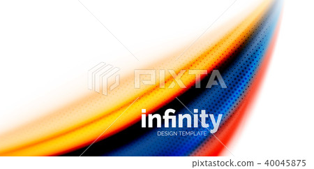 Vector 3d fluid colors wave background, flowing abstract shape with dotted texture, liquid mixed 40045875