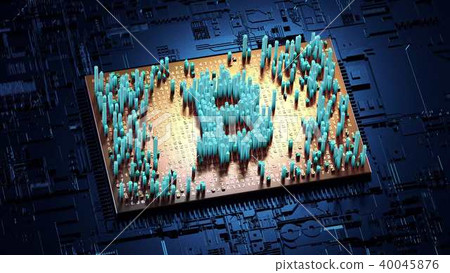 Abstract numbers Random motion in the form of coins bitcoin Abstract numbers Random motion in the form of coins bitcoin 40045876