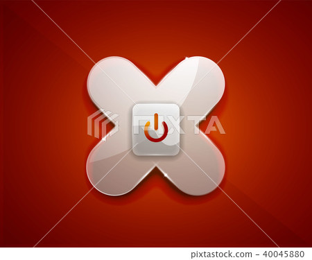 Glass transparent effect power start button, on off icon, vector UI or app symbol design Glass transparent effect power start button, on off icon, vector UI or app symbol design 40045880