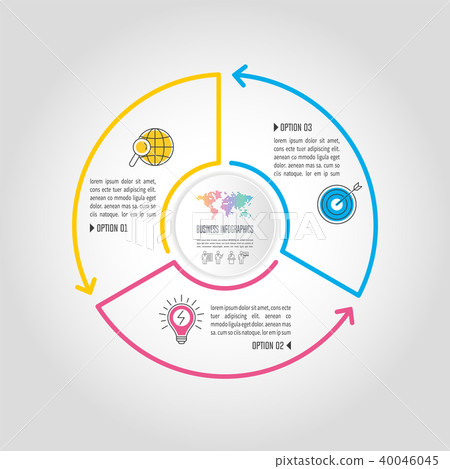 infographic design business concept with 3 options infographic design business concept with 3 options 40046045