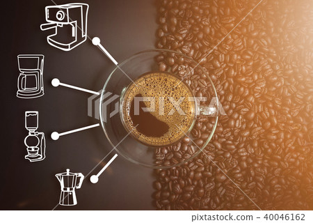 espresso and coffee maker icon 40046162