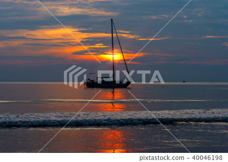 Sailing boat on the sea Sailing boat on the sea 40046198