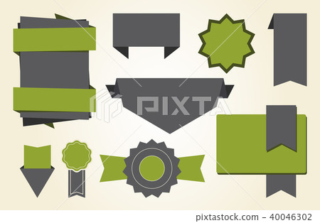 Set of Labels and Stickers on Vector Illustration - Stock Illustration ...