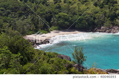 Anse Major beach on Mahe Seychelles Anse Major beach on Mahe Seychelles 40046893