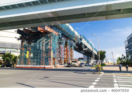 高架的道路施工現場 40047050