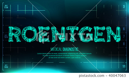 Roentgen Banner Vector Medical Background Stock